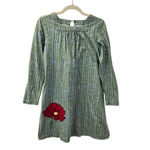Hanna Andersson Graphic Print Poppy Embroidered Dress Size HA 160/US 14